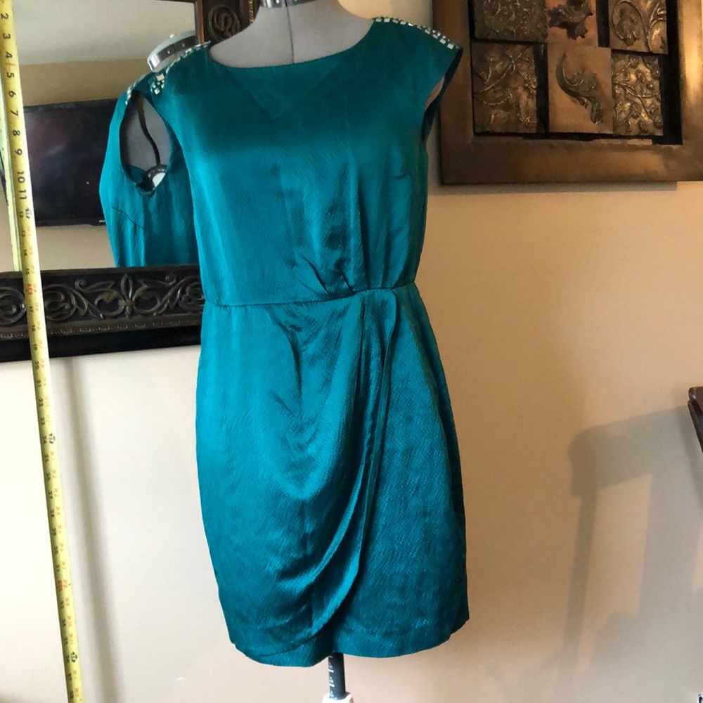 Ladies dress deep teal color